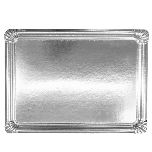 Bandeja 24x35 Plateada Carton 545 g/m2 Paq-10 Garcia de Pou