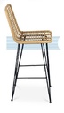 Taburete ZAMBIA Estructura Tubo Acero, Tejido Rattan Sintetico