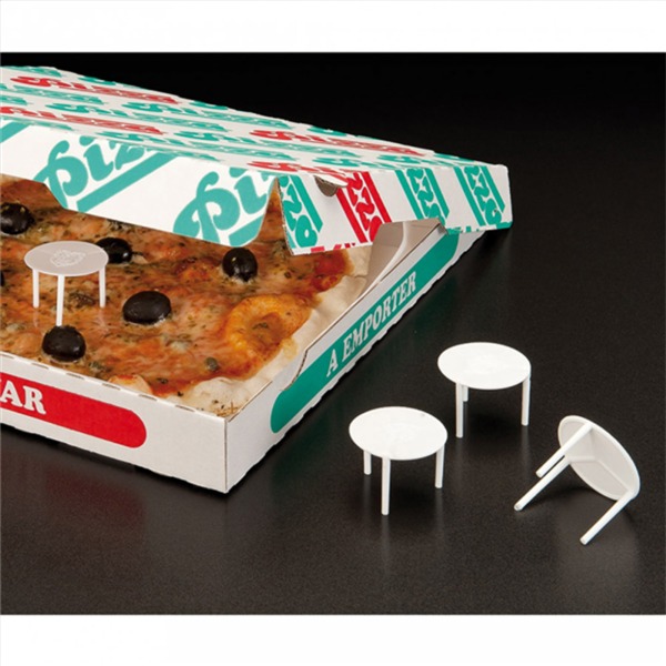 Mesitas Pizza Ø4,5X3 Cms Blanco PP Paq-2000 Garcia de Pou