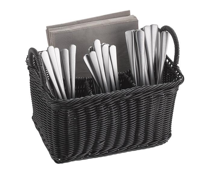 Dispensador Cubiertos "Economic" 26x8 Polipropileno Negro APS