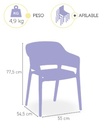 Sillon Monoblock Inyeccion Polipropileno