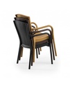 Sillon Monoblock Inyeccion Polipropileno Imitacion Rattan