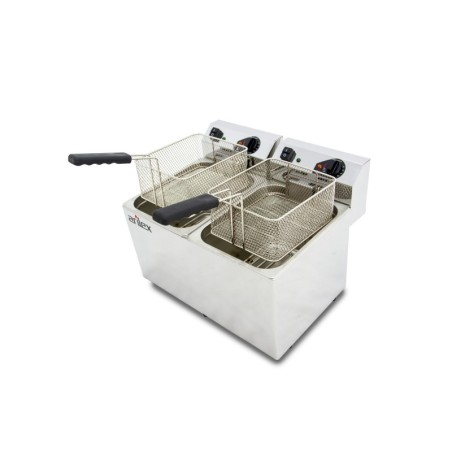 Freidora Electrica Doble 10+10 lts Sin Grifo