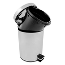 Cubo Pedal 5 Lts Con Receptaculo Interior Plateado Inox Garcia De Pou