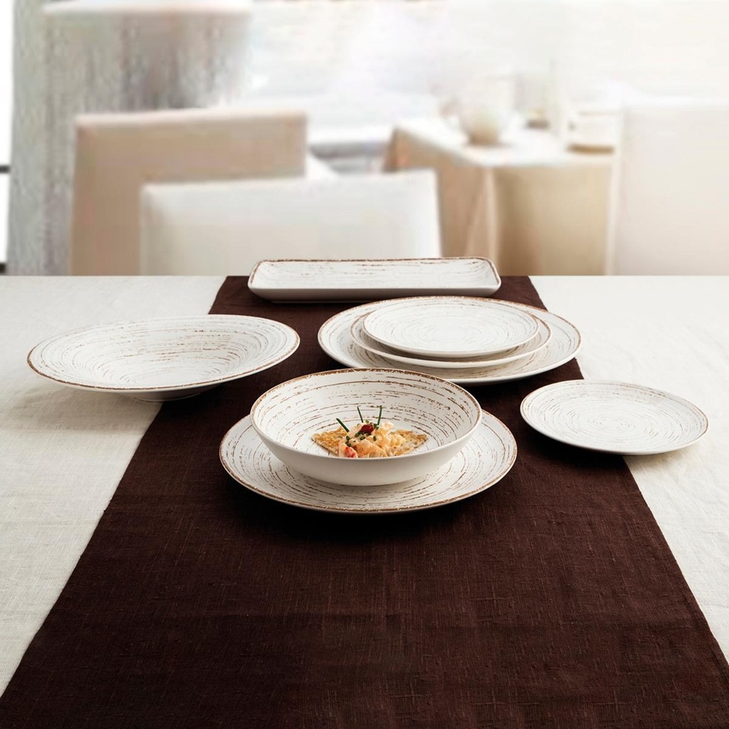 Plato Llano 24 cms Tornado White Ariane