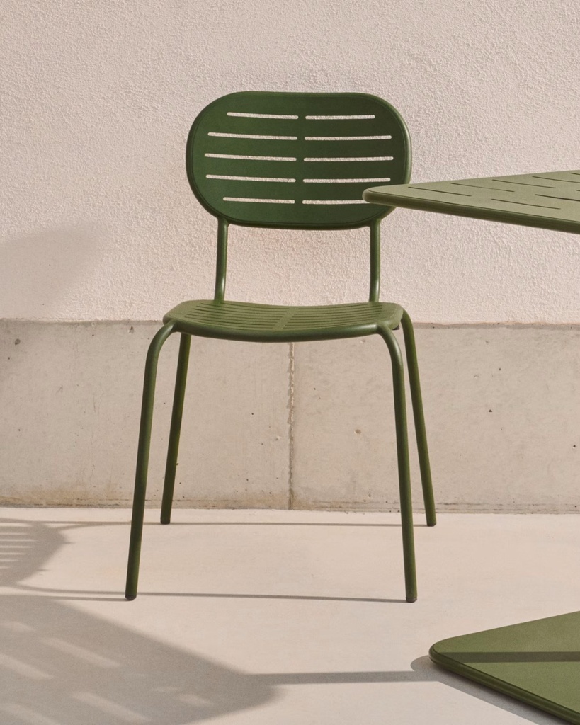Silla Brai verde - ambiente exterior
