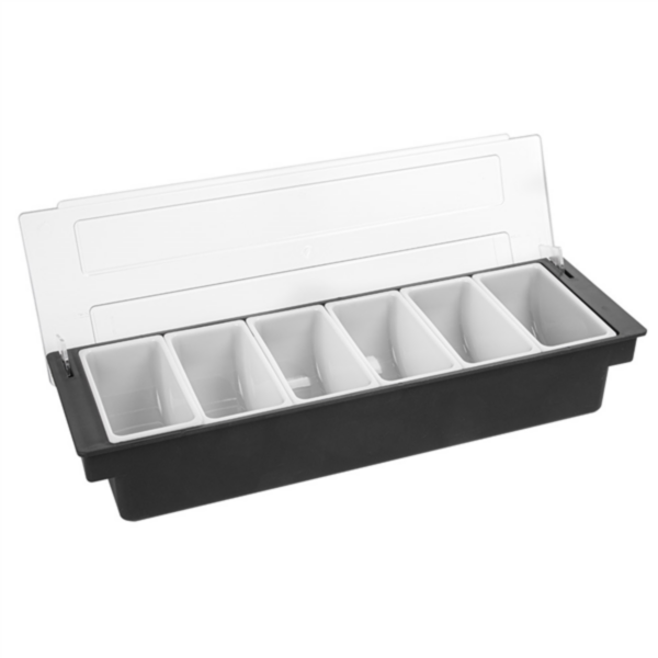 Dispensador Condimentos 6 Compartimentos 49,5x15,7x9 Negro PS Garcia De Pou — vista oficial — GDP-MEDIA-20260811-93d505b45dd9f716