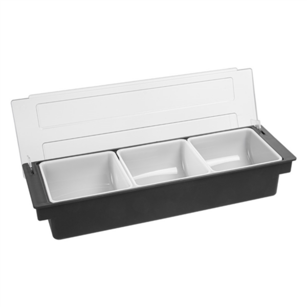 Dispensador Condimentos 3 Compartimentos 49,5x15,7x9 Negro PS Garcia De Pou — vista oficial — GDP-MEDIA-20260811-912111f4eec92c83