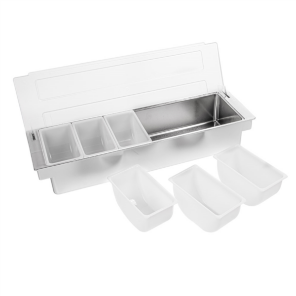 Dispensador Condimentos 6 Compartimentos 49,5x15,7x9 Cromado PS Garcia De Pou — vista oficial — GDP-MEDIA-20260811-1ec3bece1038c005