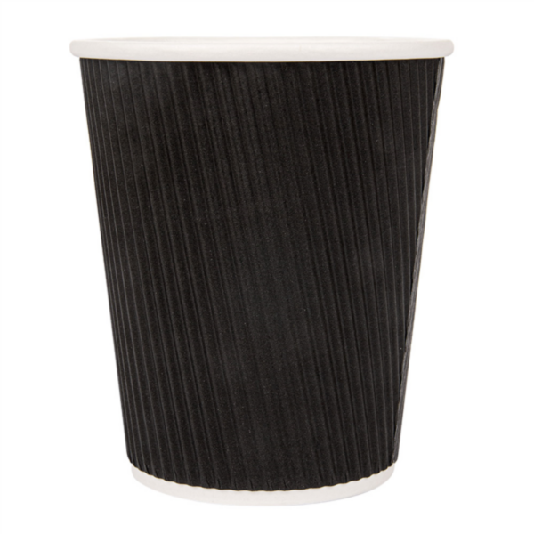 Vaso 240 Ml Bebidas Calientes Doble Pared Ondulado Negro Cartoncillo Paq-25 Garcia De Pou — vista oficial — GDP-MEDIA-20260811-732d4d5502ee7fb1