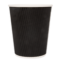 Vaso 240 Ml Bebidas Calientes Doble Pared Ondulado Negro Cartoncillo Paq-25 Garcia De Pou — vista oficial — GDP-MEDIA-20260811-732d4d5502ee7fb1