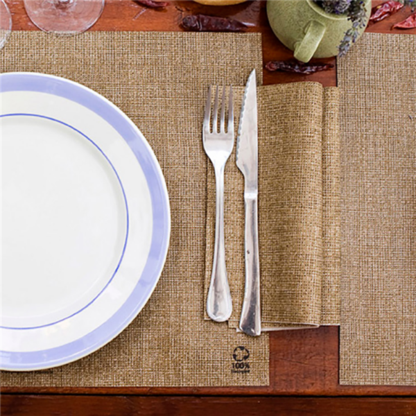 Servilleta 40x40 Ecolabel "Double Point" Arpillera Marron Tissue Reciclado Paq-50 Garcia De Pou — vista oficial — GDP-MEDIA-20260811-bd8d64205107cfa8
