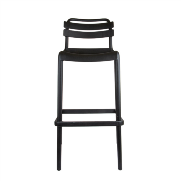 Taburete Alto Con Respaldo "Supra-Tek" PP Negro Paq-4 Garcia de Pou — vista oficial — GDP-MEDIA-20260811-6d5b63465636a9ab