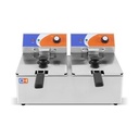Freidora Doble 6+6 Lts Electrica Sin Grifo Khaus