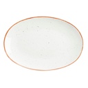 Fuente Oval 26 Cms Porcelana Terra Arena Ariane