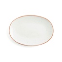 Fuente Oval 32 Cms Porcelana Terra Arena Ariane