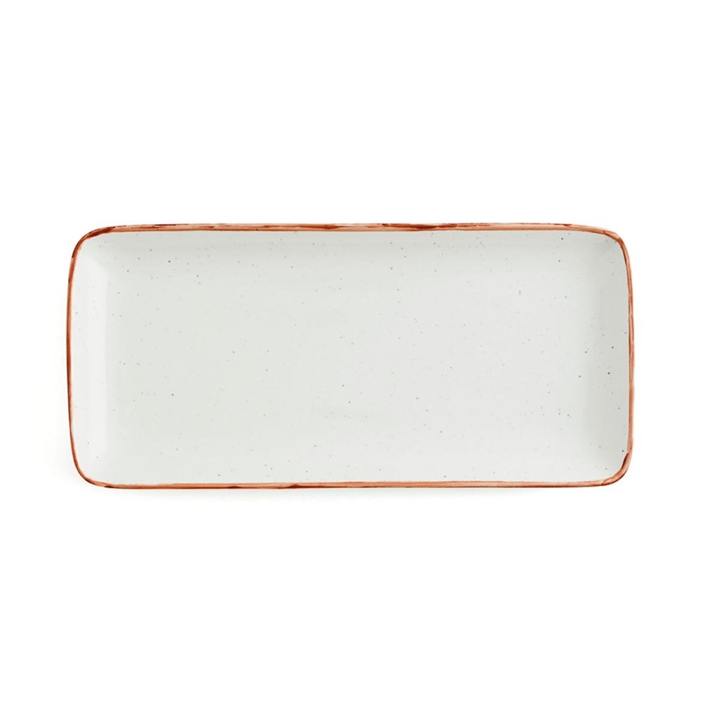 Fuente Rectangular 36x16,5 Porcelana Terra Arena Ariane