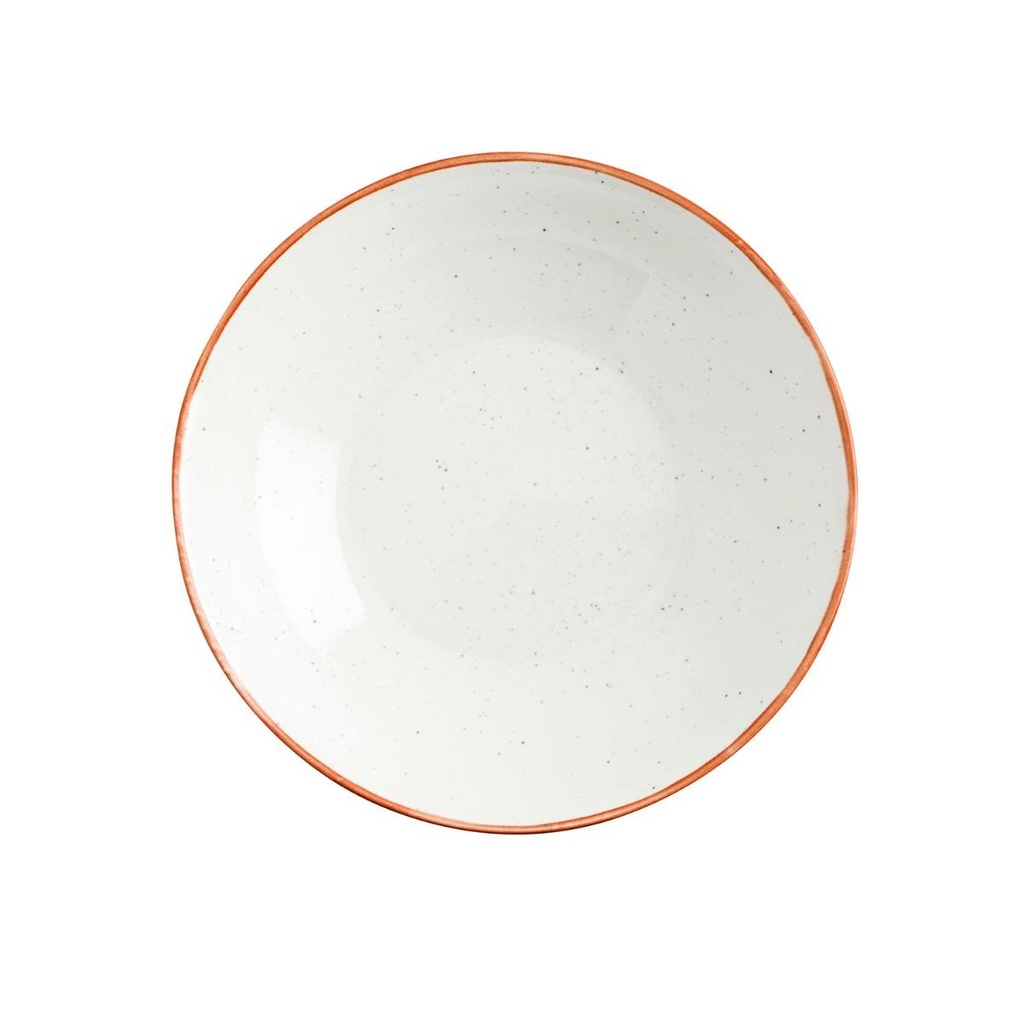 Plato Hondo 21 Cms Porcelana Terra Arena Ariane