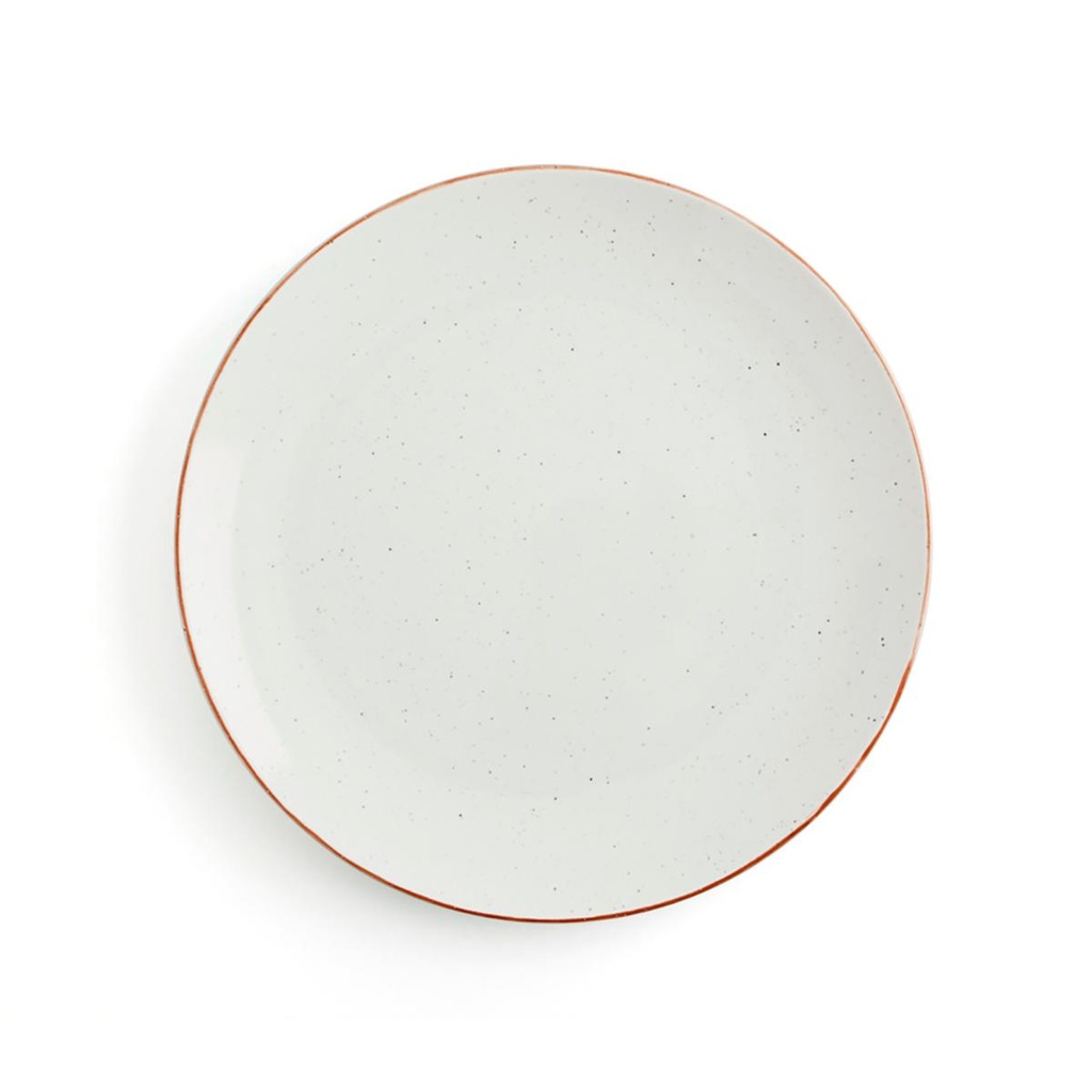Plato Llano 31 Cms Porcelana Terra Arena Ariane