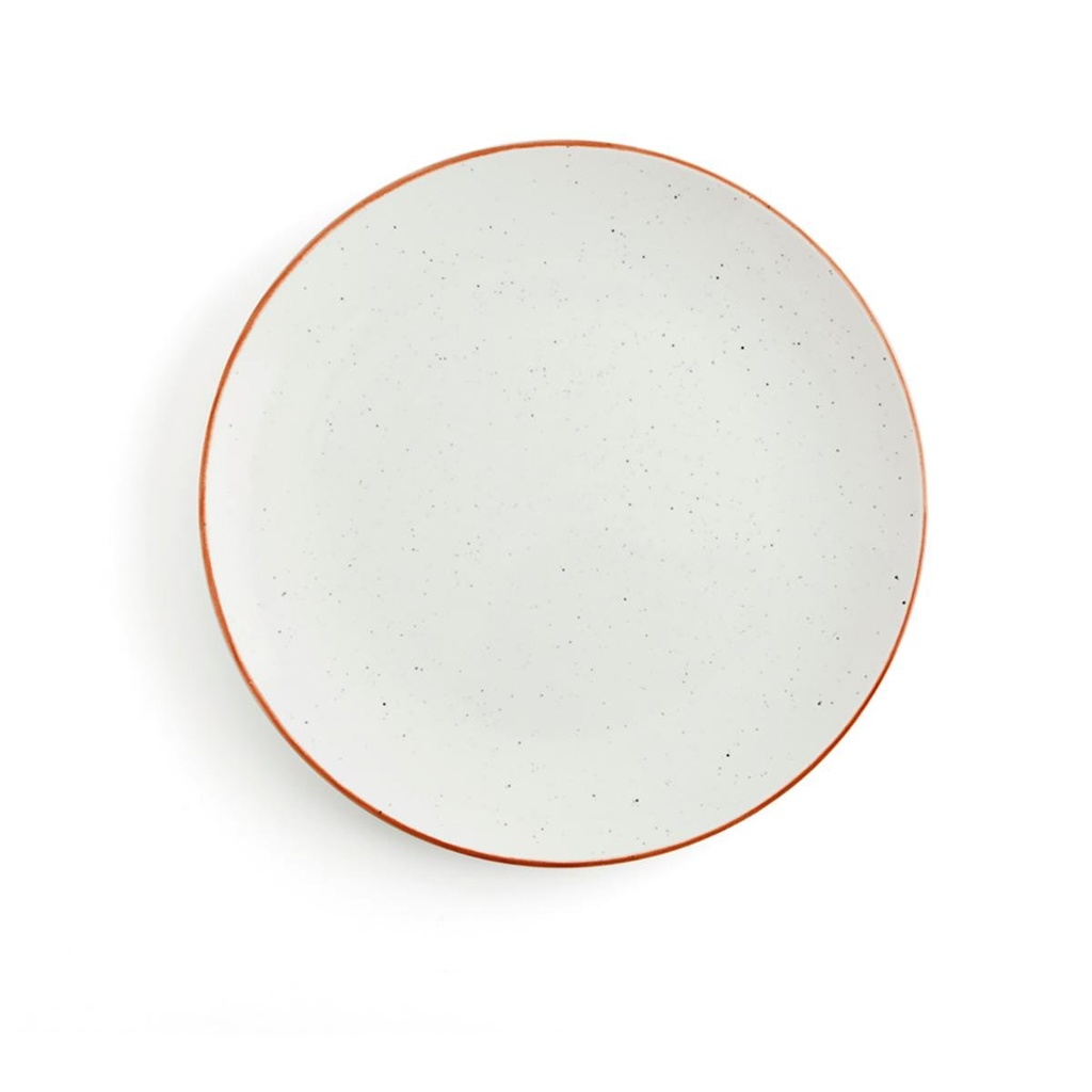 Plato Llano 24 Cms Porcelana Terra Arena Ariane