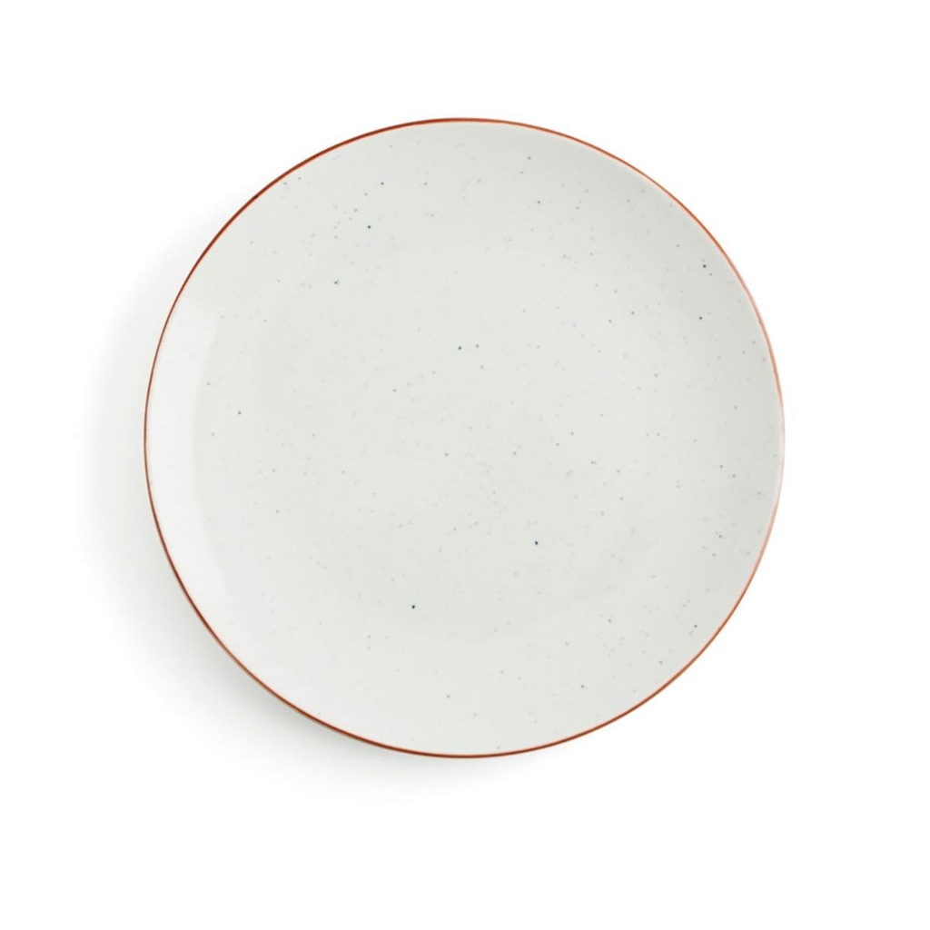 Plato Llano 27 Cms Porcelana Terra Arena Ariane