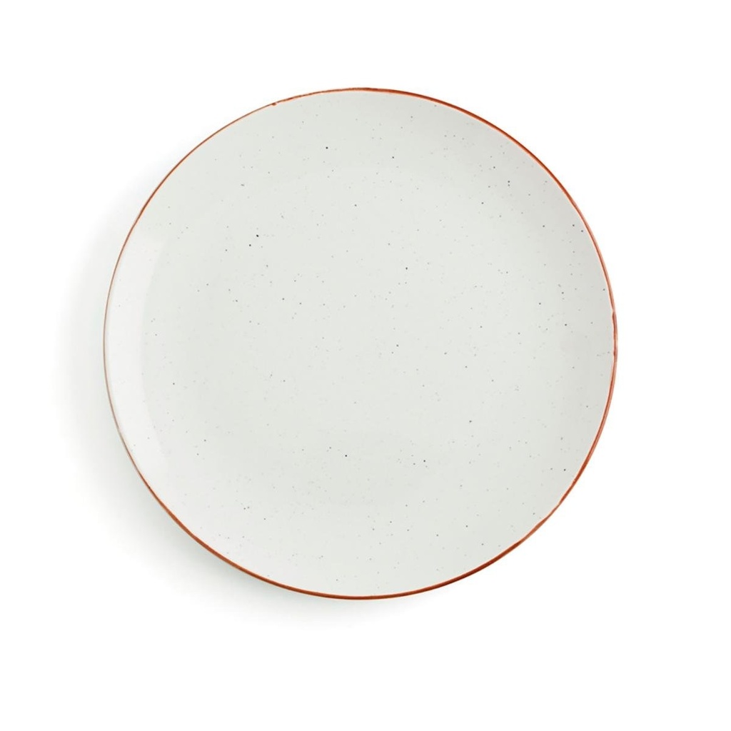 Plato Llano 29 Cms Porcelana Terra Arena Ariane