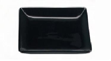 Plato Postre 12x12x1,5 Negro Ming