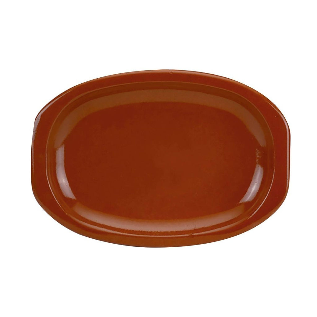 Fuente 36x25 Oval Steak Barro Profesional Arcoroc