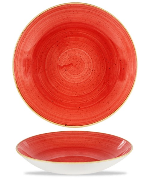 Plato Hondo 24,8 Cms Coupe Stonecast Berry Red Churchill