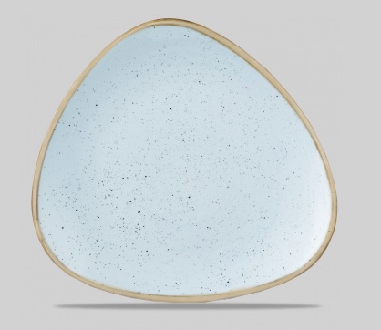 Plato Triangular 31,1 Cms Stonecast Duck Egg Blue Churchill