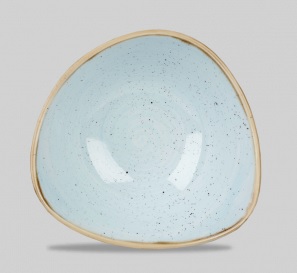Bol Triangular 15.3 Cms Stonecast Duck Egg Blue Churchill