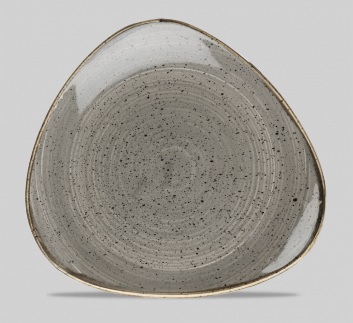 Plato Triangular 19,2 Cms Stonecast Peppercorn Grey Churchill