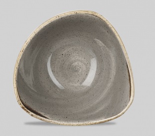Bol Triangular 15,3 Cms Stonecast Peppercorn Grey Churchill
