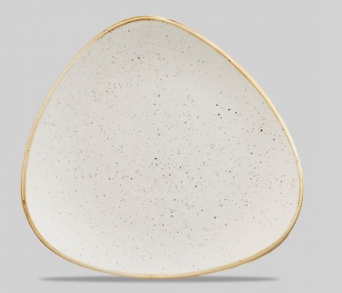Plato Triangular 26,5 Cms Stonecast Barley White Churchill