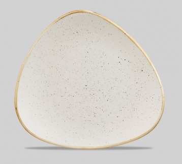 Plato Triangular 19,2 Cms Stonecast Barley White Churchill