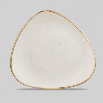 Plato Triangular 22,9 Cms Stonecast Barley White Churchill