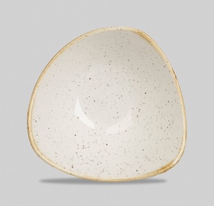 Bol Triangular 23,5 Cms Stonecast Barley White Churchill