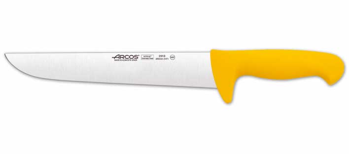 Cuchillo Carnicero Hoja 250 mm Amarillo Arcos