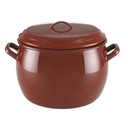 Olla Abombada 14 Cms Acero Esmaltado Teja Quid