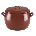 Olla Abombada 32 Cms Acero Esmaltado Teja Quid