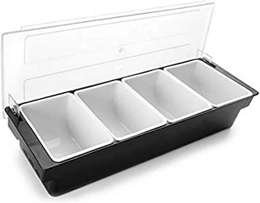 Contenedor Alimentos c/tapa 50x16x9 4 Cavidades Lacor