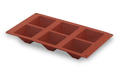Molde Piramide 6 Cavidades Silicona Pastryflex Lacor