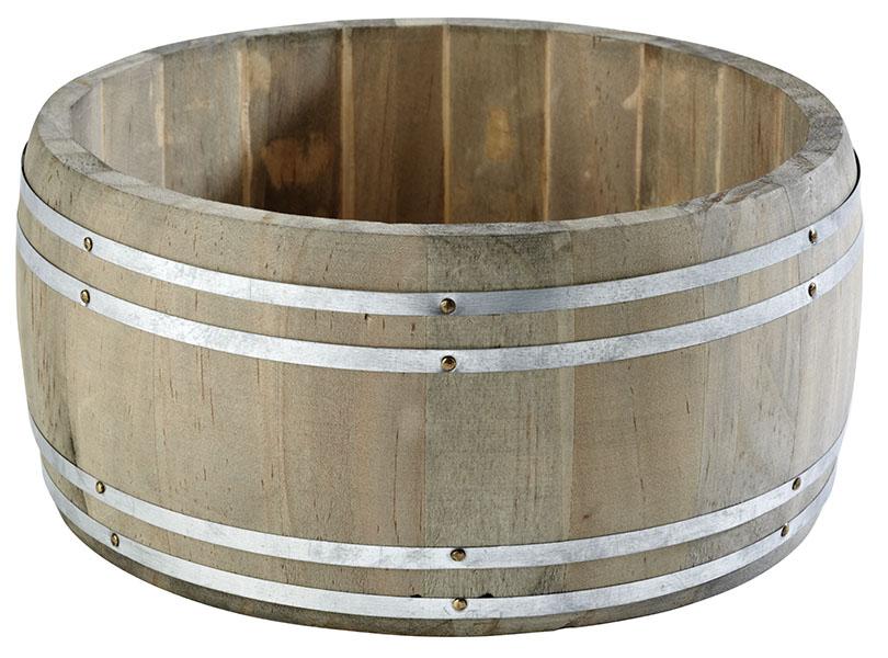 Barril Mesa 17,5x17,5 Acero Inoxidable Marron "Country Style" APS