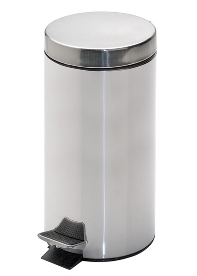 Cubo Pedal 12 Lts Con Receptaculo Interior Plateado Inox Garcia De Pou