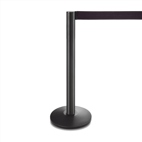 Columna Movil Ø36x104 Con Cinta Retractil Negro Aluminio Garcia De Pou