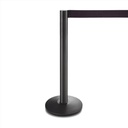 Columna Movil Ø36x104 Con Cinta Retractil Negro Aluminio Garcia De Pou