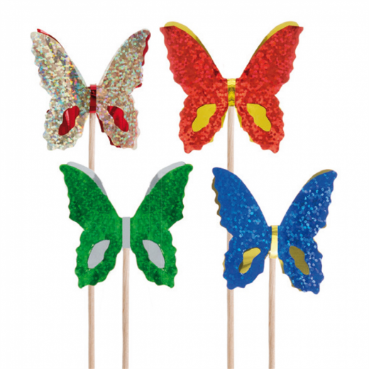 Adorno Helados "Mariposas" Paq-100 Surtido Madera Garcia De Pou
