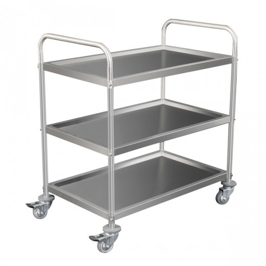 Carro Servicio 3 Niveles 85x53x95 Plateado Inox Garcia De Pou