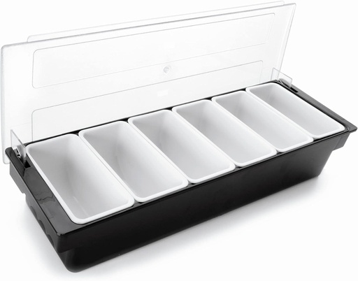 Contenedor Alimentos c/tapa 50x16x9 6 Cavidades Lacor