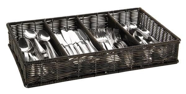 Dispensador Cubiertos GN 1/1 Acero Inoxidable Polipropileno Negro APS